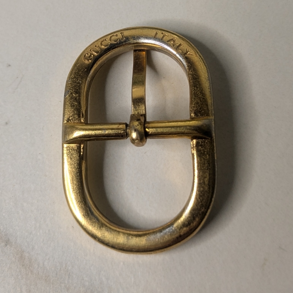 Vintage Gucci Gold Buckle From Purse Strap, Set Of Two - Picture 2 of 4
